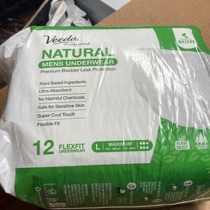 Veeda Natural Mens Underwear Bladder Leak Protection Large